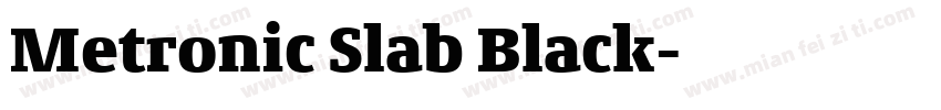 Metronic Slab Black字体转换